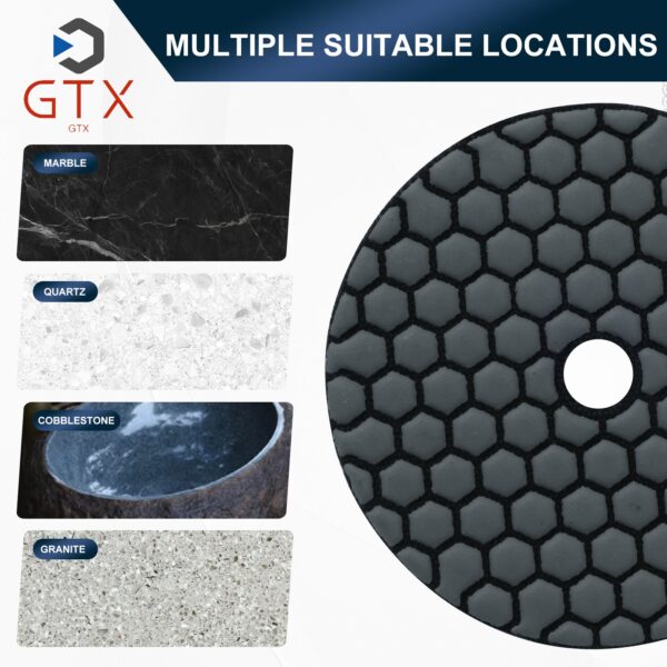 Diamond Polishing Pads, Universal for Marble and All Kinds of Stone Grinding, 3/4 Inch, Wet & Dry Use