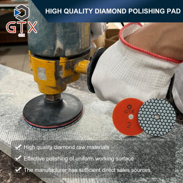 Diamond Polishing Pads, Universal for Marble and All Kinds of Stone Grinding, 3/4 Inch, Wet & Dry Use