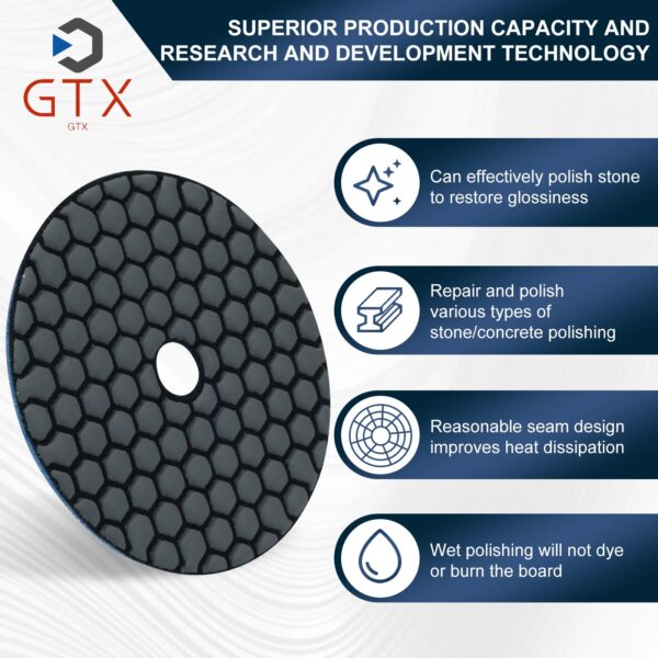 4-inch dry grinding polishing pad 100mm diamond polishing pad granite marble stone concrete sandpaper for polishing stone grindi