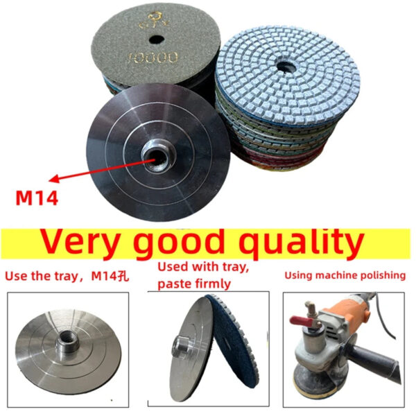 13PCS 4inches Wet Diamond Polishing Pad Grinding Discs For Granite Marble Stone Concrete Floor Polishing Polished stone renovati