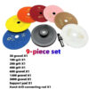 4-inch diamond polishing pad kit for wet/dry polishing of granite, concrete, and marble, using a grinding disc set for floor pol