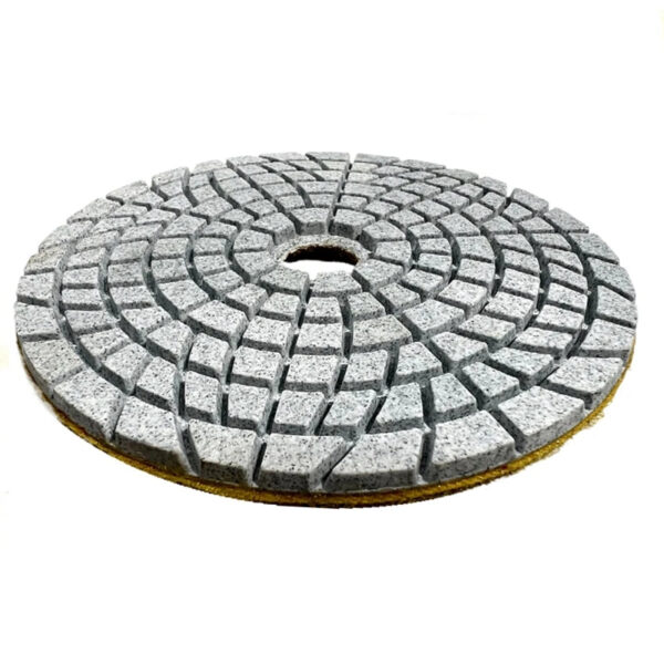 4-inch diamond polishing pad kit for wet/dry polishing of granite, concrete, and marble, using a grinding disc set for floor pol
