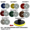 8pcs 5 inch 125mm Diamond Polishing Pads Kit Wet/Dry for Granite Stone Concrete Marble Polishing Use Grinding Discs Set M14