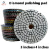 80mm 100mm Diamond Polishing Pad 3" 4" Wet Buff Disc Abrasive for Sanding Marble Granite Concrete Grinding Countertop Stone