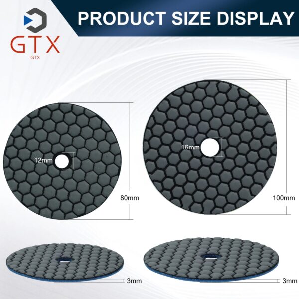 4-inch dry grinding polishing pad 100mm diamond polishing pad granite marble stone concrete sandpaper for polishing stone grindi