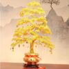 Cash tree hand-woven aluminum wire fortune tree ornament handicrafts TV cabinet decoration store opening lucky tree